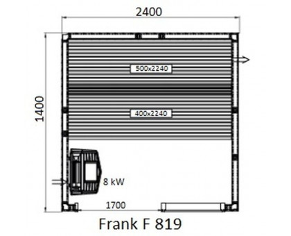 Финская сауна Frank F819 240х140 см