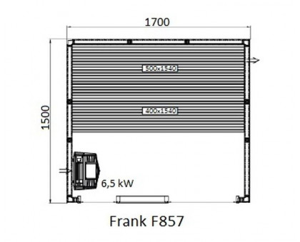 Финская сауна Frank F857 170х150 см