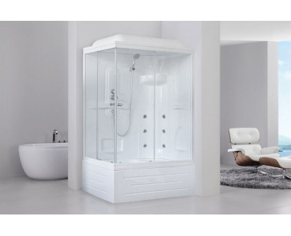 Душевая кабина Royal Bath RB 8100BP2-T 100х80 см, с прозрачными стеклами, правосторонняя