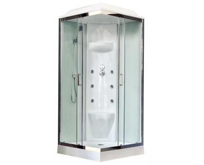 Душевая кабина Royal Bath RB 90HP7-WT-CH 90х90 см, с прозрачными стеклами