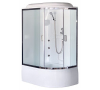 Душевая кабина Royal Bath RB 8120BK2-M-CH 120х80 см, с матовыми стеклами, левосторонняя