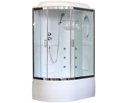 Душевая кабина Royal Bath RB 8120BK2-T-CH 120х80 см, с прозрачными стеклами, правосторонняя