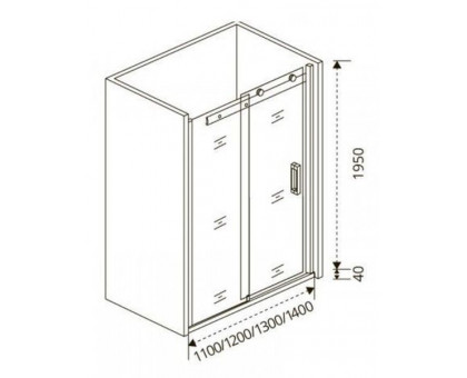 Душевое ограждение Good Door Galaxy WTW-140-C-B 140 см, черный профиль