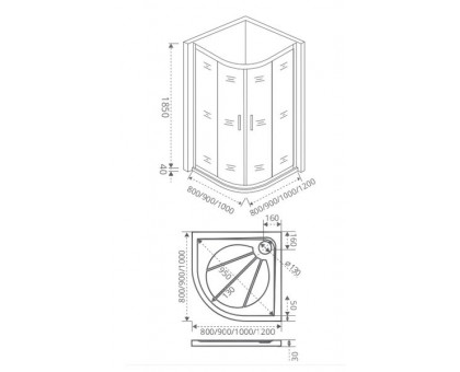 Душевое ограждение Good Door INFINITY R-90-G-CH 90х90 см