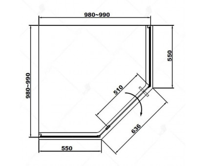 Душевой уголок RGW SV-81 100x100, прозрачное стекло