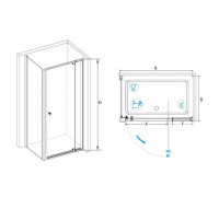 Душевой уголок RGW PA-44 (PA-02 + Z-12 + A-11) 120x90, прозрачное стекло