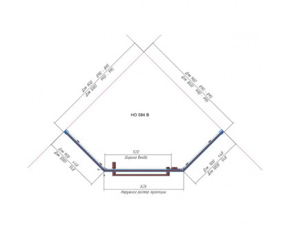 Душевой уголок RGW HO-084 100x100, прозрачное стекло