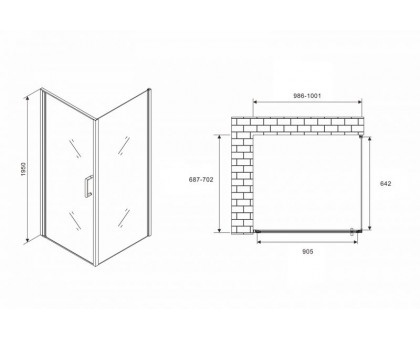 Душевой уголок ABBER Sonnenstrand AG04100B-S70B