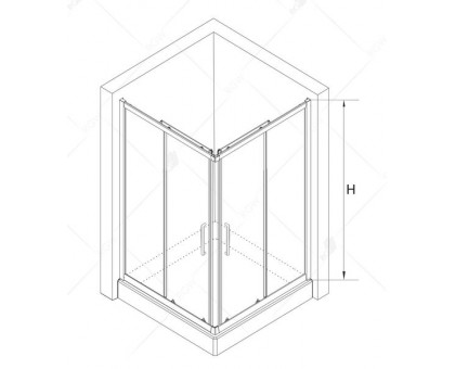 Душевой уголок RGW CL-34B 80х80, прозрачное стекло