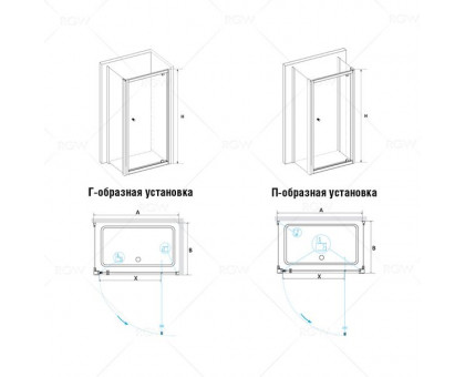 Душевой уголок RGW PA-43 (PA-05 + Z-050-1) 80x90, прозрачное стекло