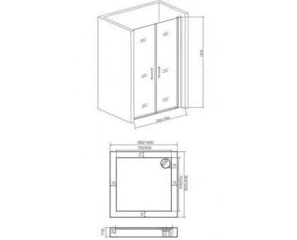 Душевое ограждение Good Door PANDORA SD-100-C-CH