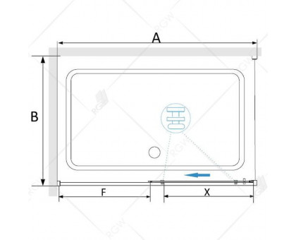 Душевой уголок RGW SV-42B (SV-12B + Z-050-2B) 140x100, прозрачное стекло