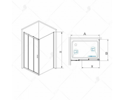Душевой уголок RGW PA-73 P (PA-13 + 2Z-33) 150x100, прозрачное стекло