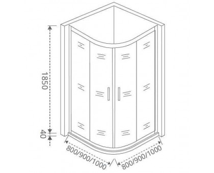 Душевое ограждение Good Door LATTE R-90-C-WE 90х90 см