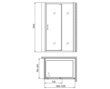 Душевой уголок Gemy Sunny Bay S28191B-A80 120х80 см