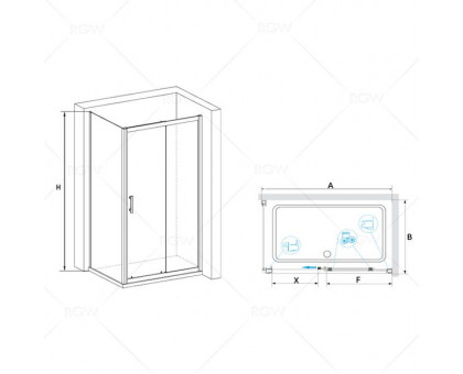 Душевой уголок RGW PA-145 80x120, прозрачное стекло